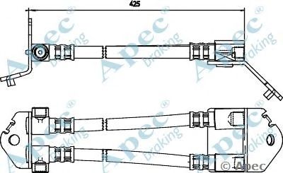 APEC BRAKING hos3555 -  Тормозной шланг